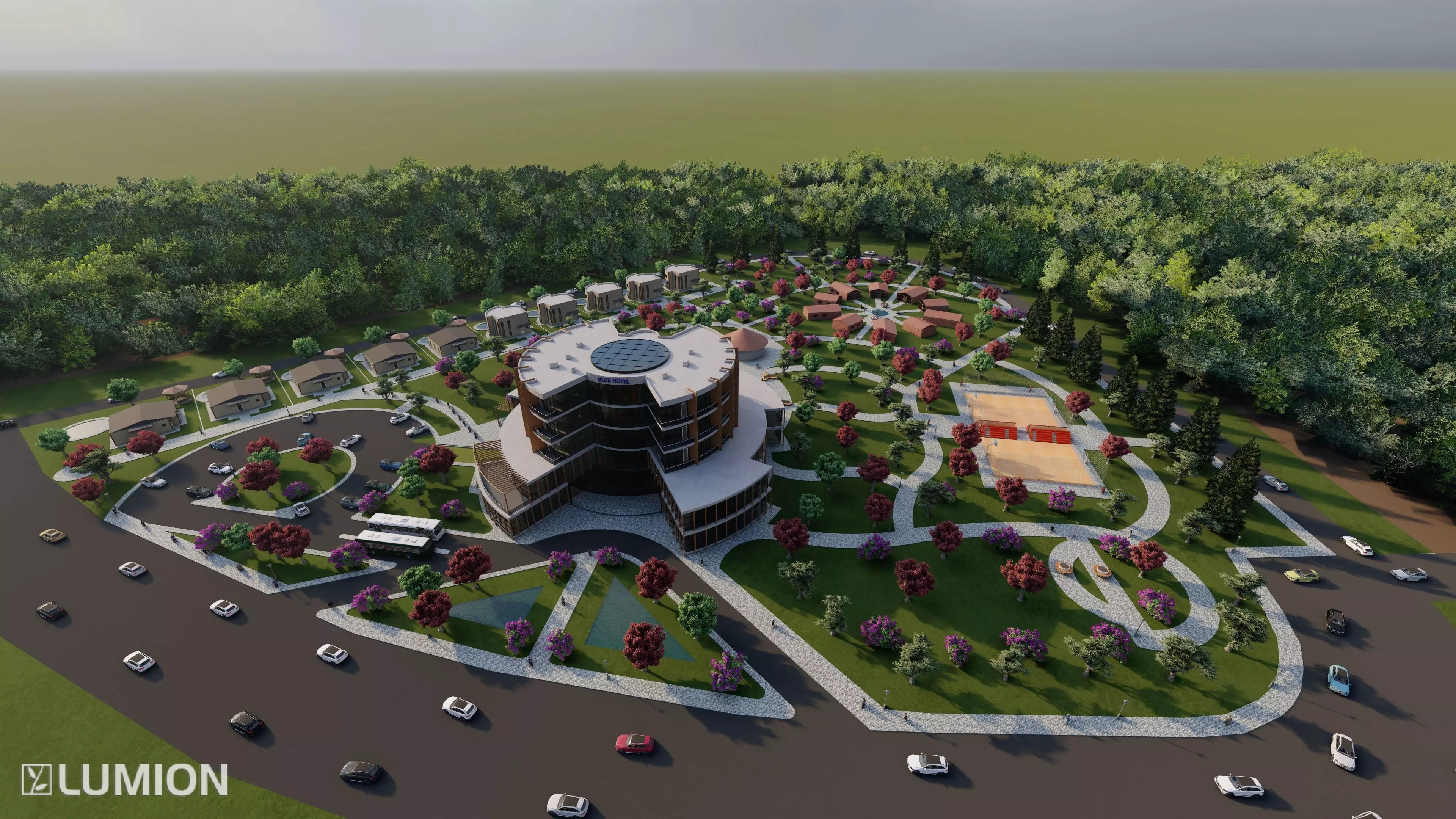 Luxury Hotel and Resort Complex 3D model_3