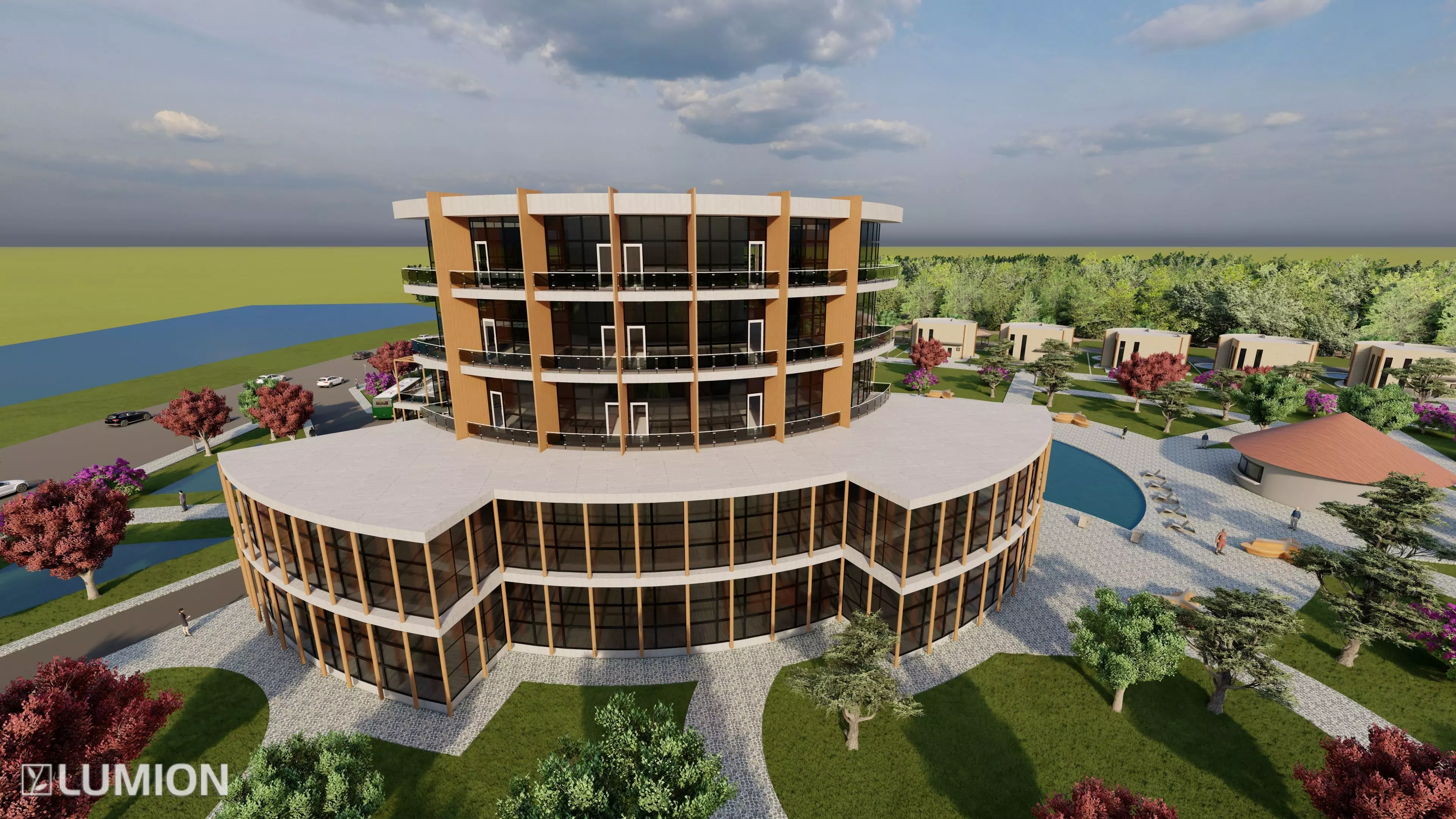 Luxury Hotel and Resort Complex 3D model_8