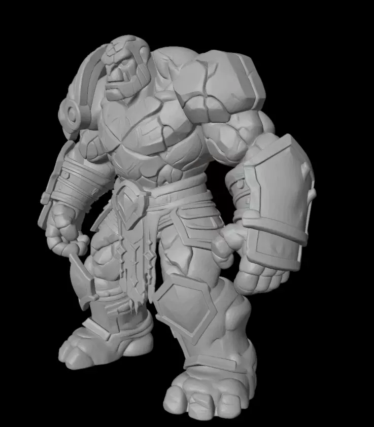 Rune Guardian Golem 3D model_7