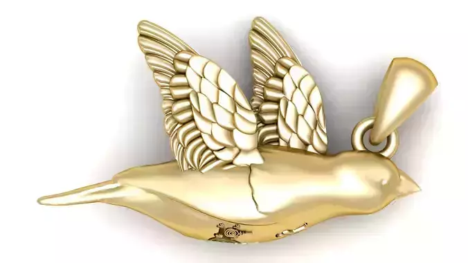 Dove Peace Pendant 3D Printable Model 3D print model