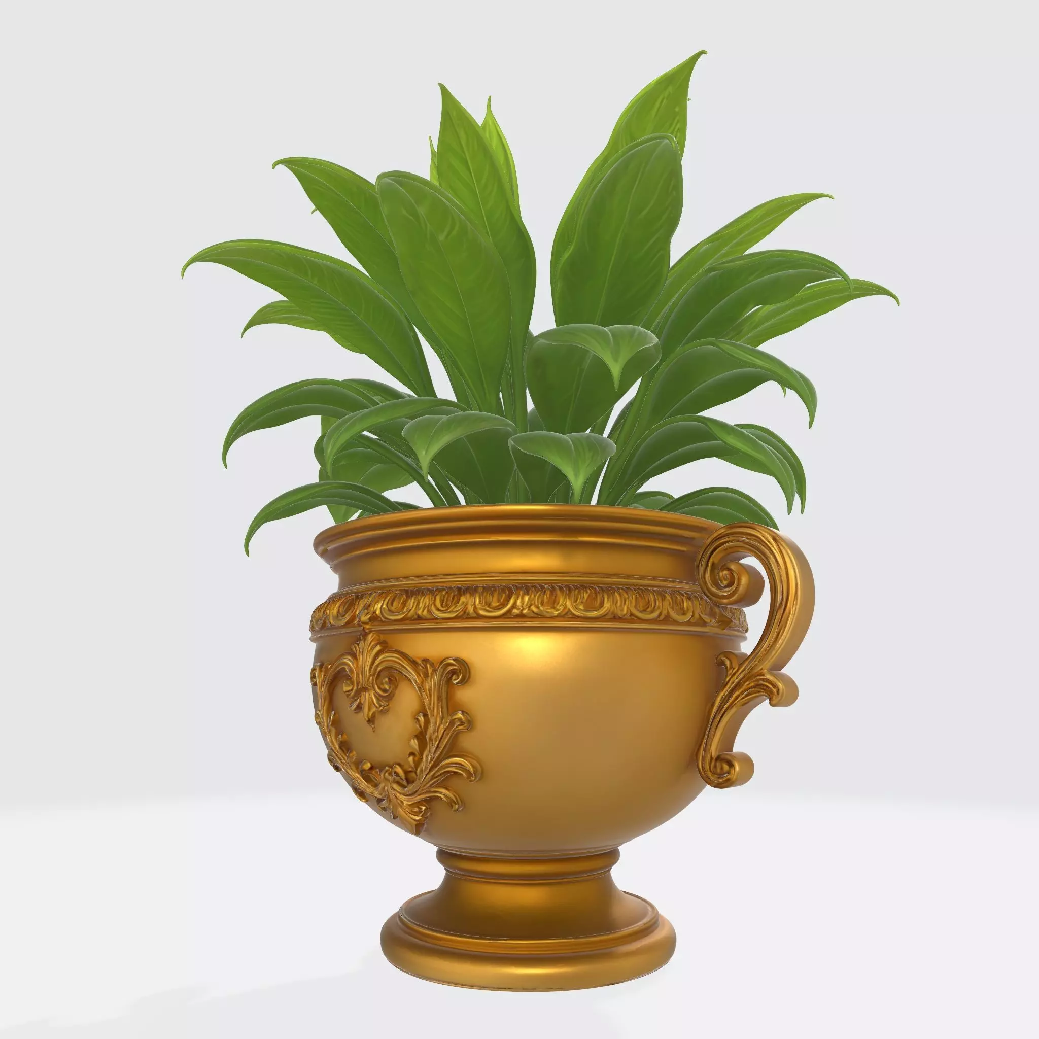 Plant Pot 1 Low-poly 3D model_2