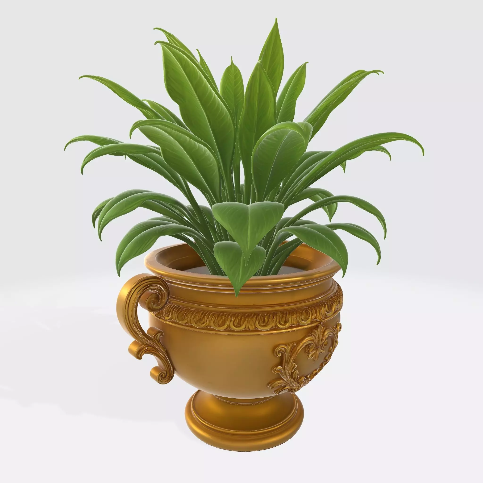 Plant Pot 1 Low-poly 3D model_1