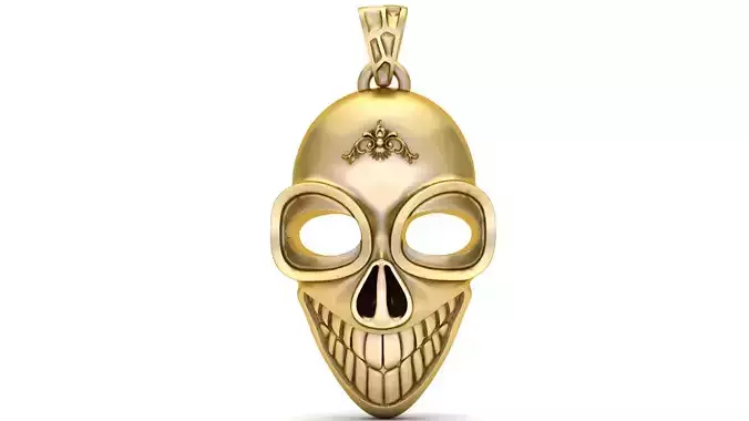 Skull Head Pendant 3D Printable Model