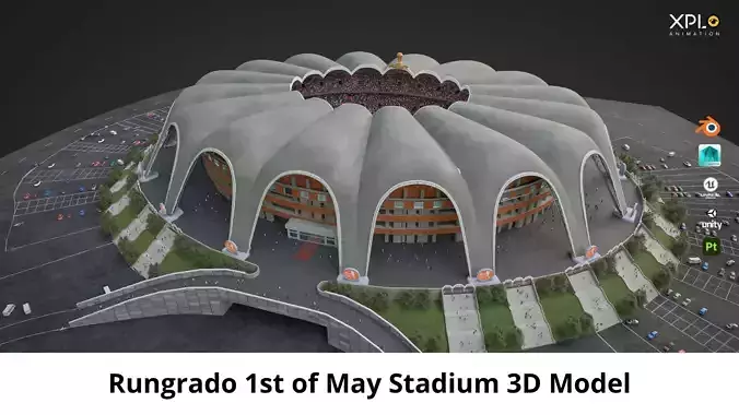 Rungrado 1st of May Stadium 3D Model High Quality 3D model