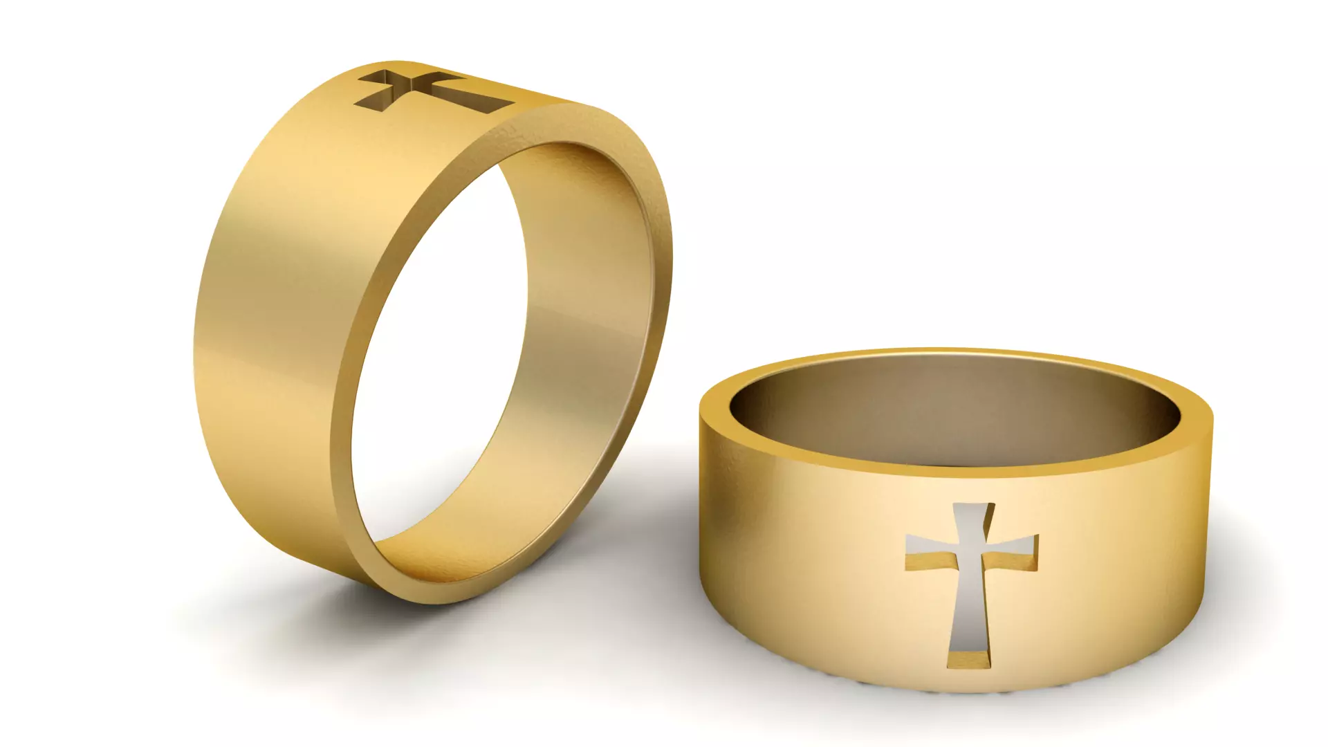 Gold Cross Ring 3D Printable Model 3D print model