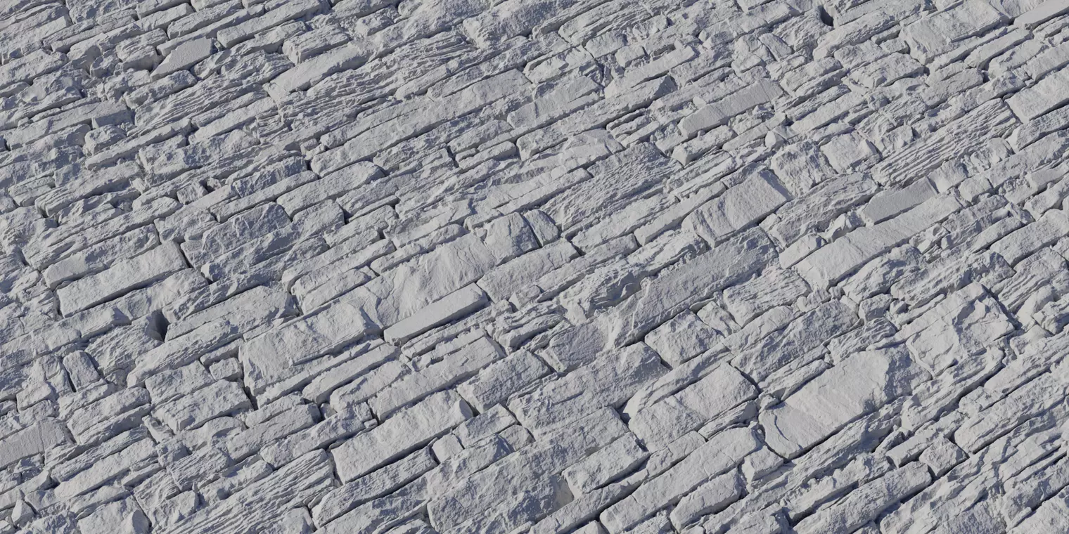 Stacked Limestone Brick Wall Texture_2