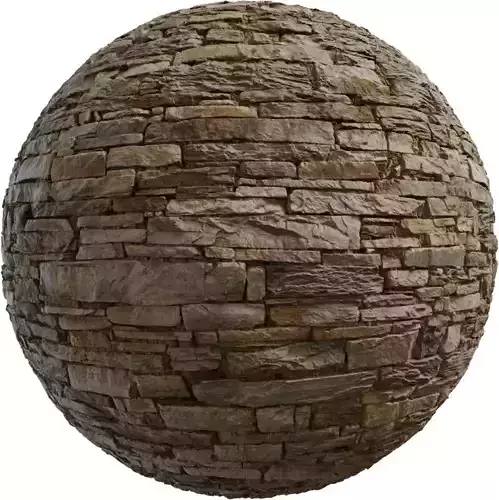 Stacked Limestone Brick Wall