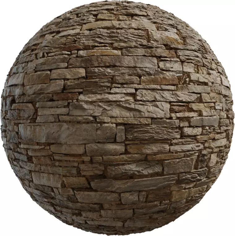 Stacked Limestone Brick Wall Texture_0