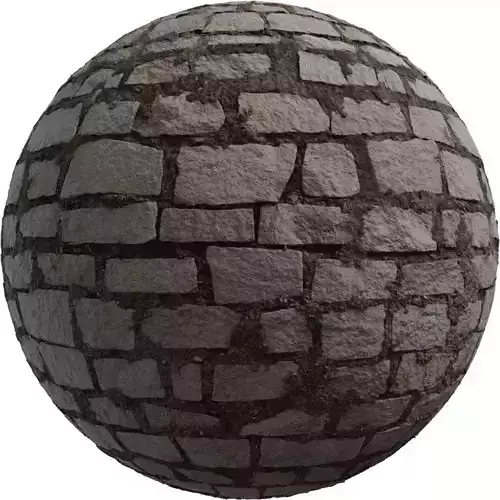 Old Worn Stone Pavement With Dirt