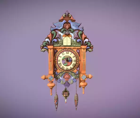 Cuckoo Clock 3D Model - Game Ready Asset