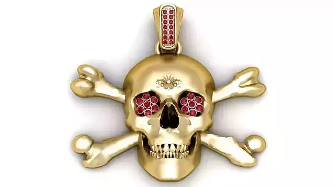 Skull Face Pendant 3D Printable Model