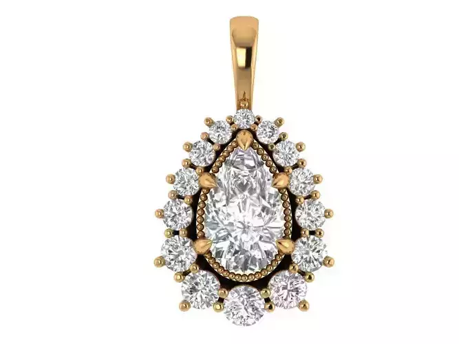 Pear Diamond Pendant