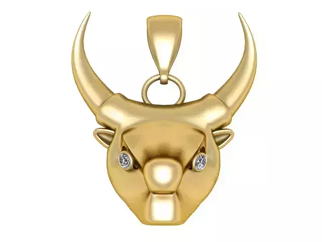 Golden Bull Strength Pendant 3D Printable Jewelry Model