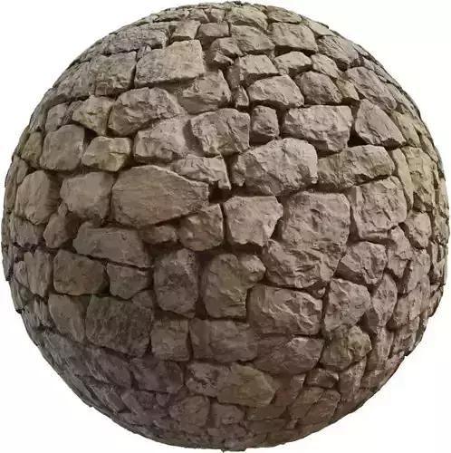 Rough Sandstone Rubble Wall