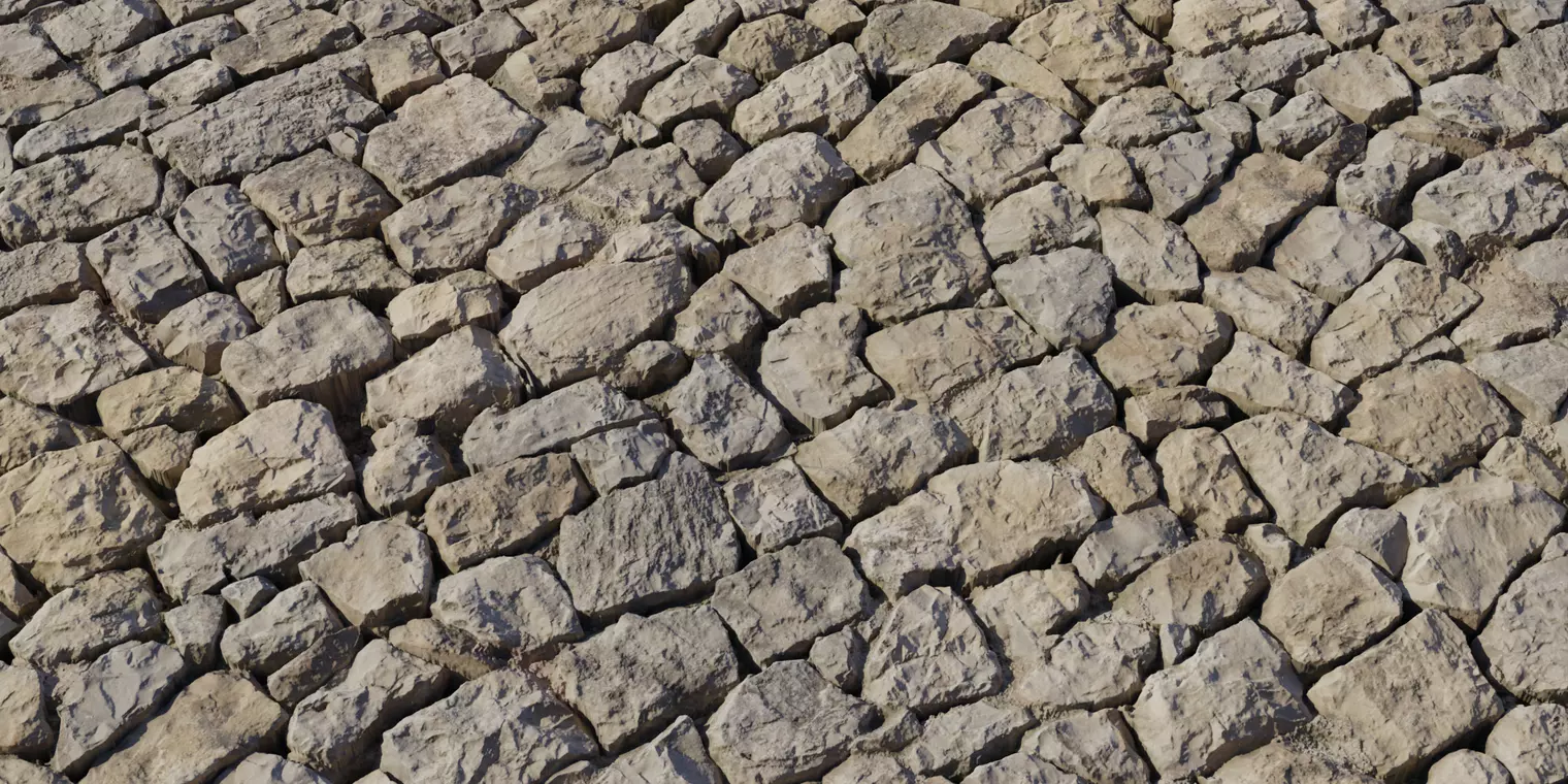 Rough Sandstone Rubble Wall Texture_1