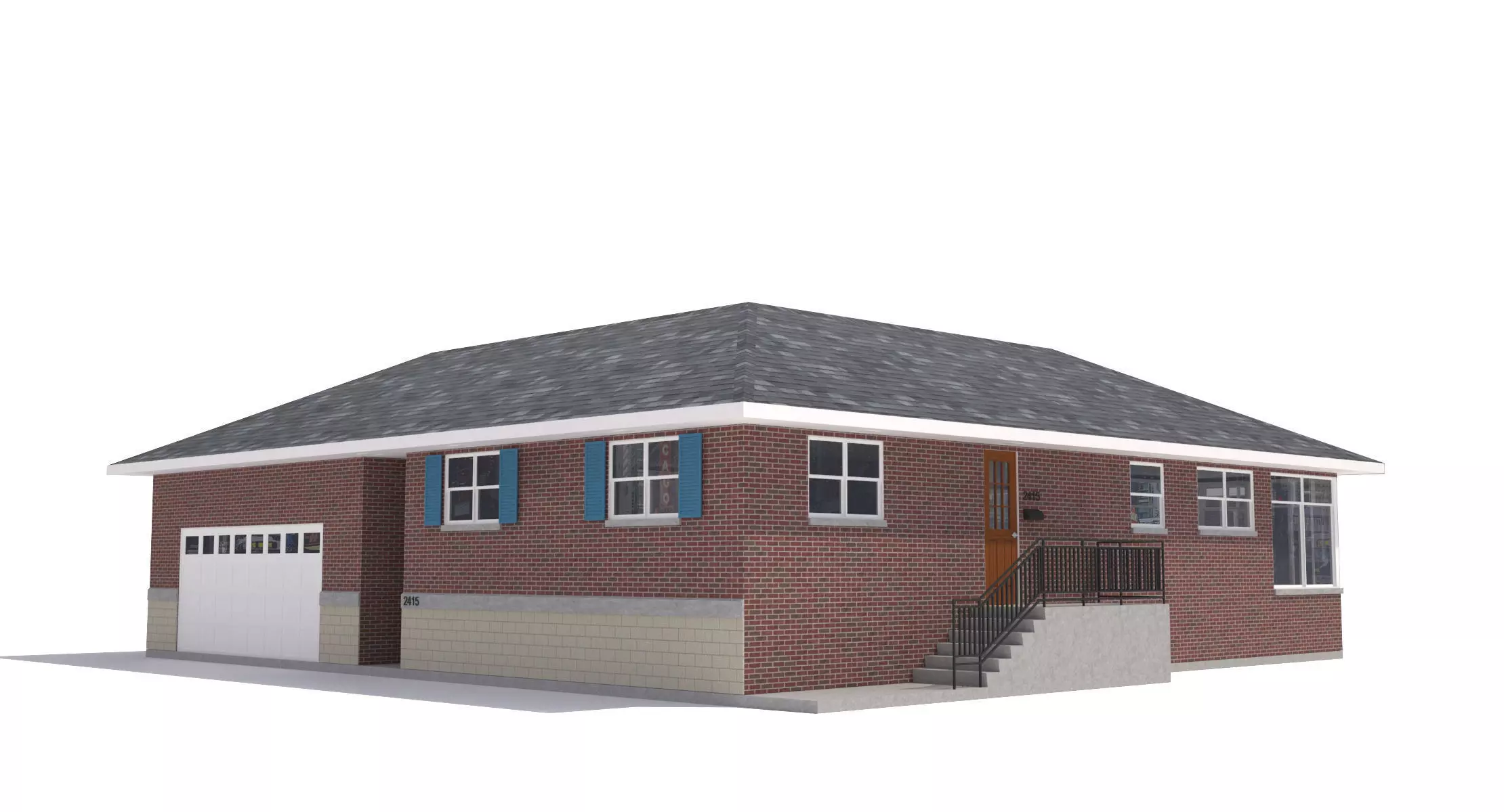 House-002- Low Poly 3D model_0