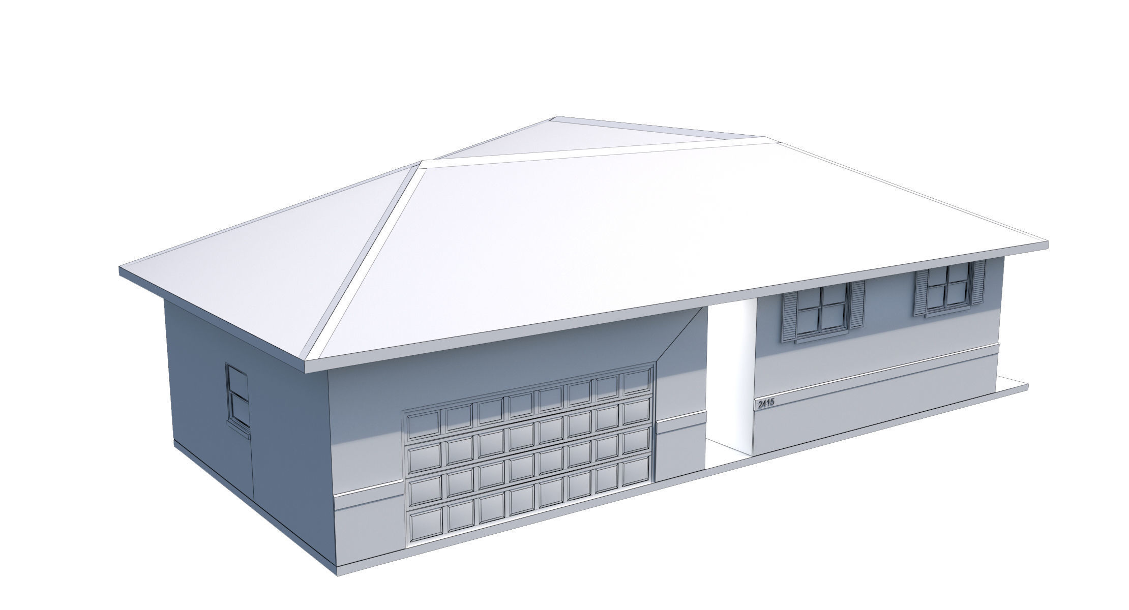 House-002- Low Poly 3D model_9
