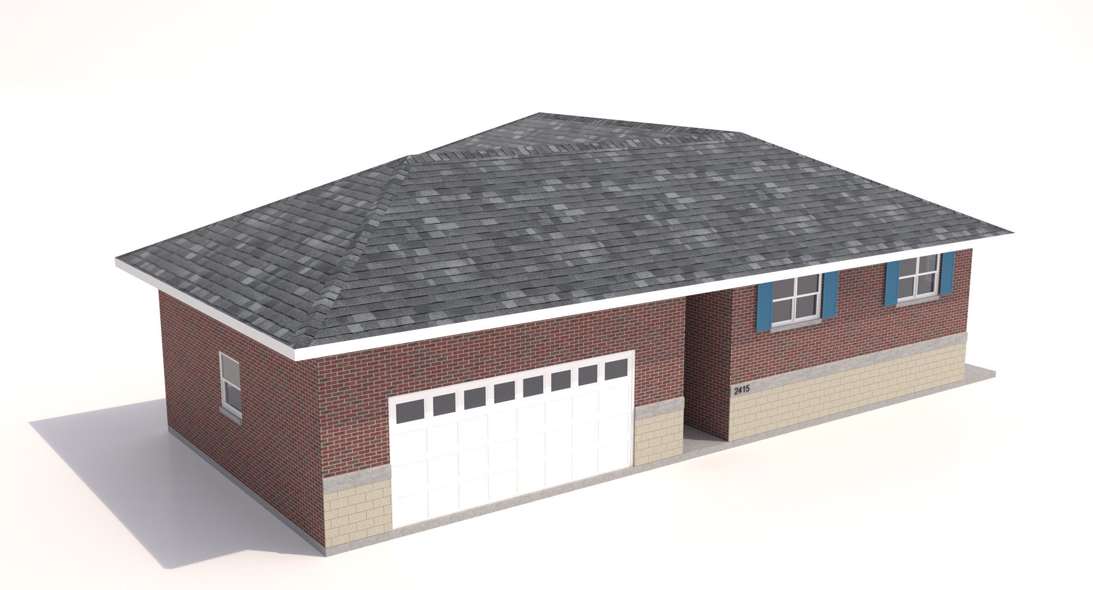 House-002- Low Poly 3D model_7