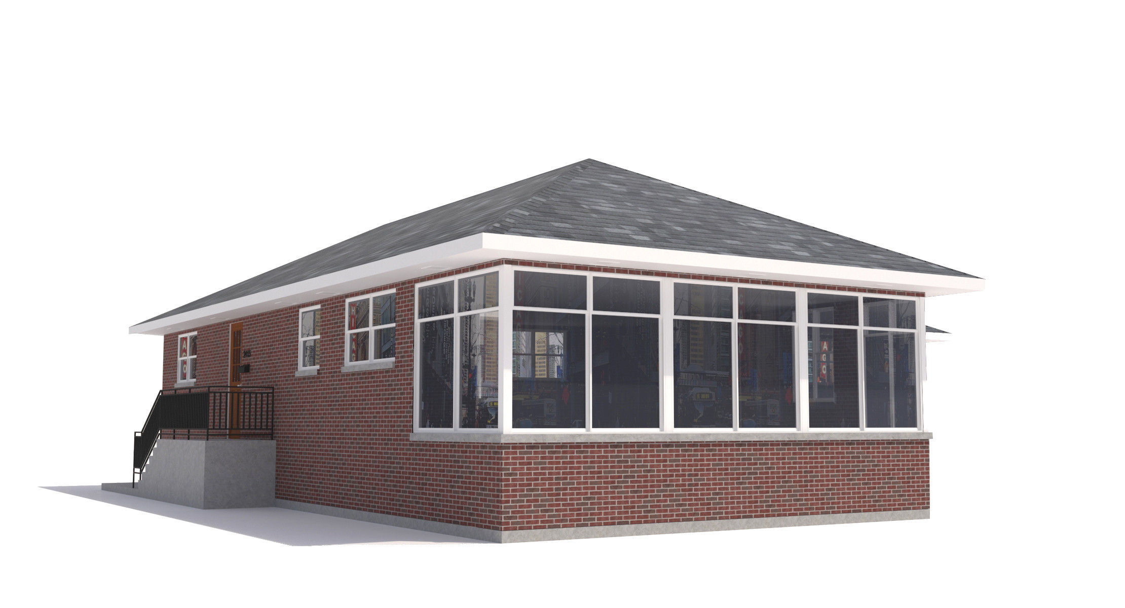 House-002- Low Poly 3D model_2