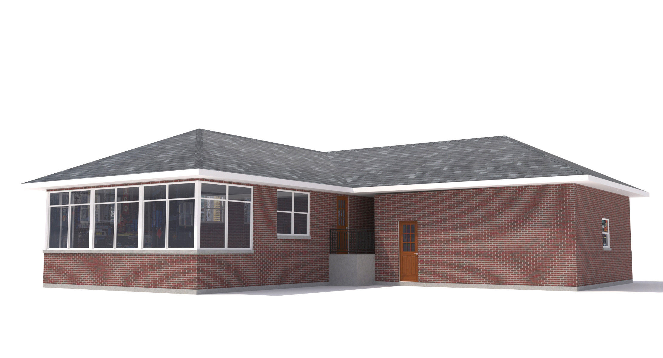 House-002- Low Poly 3D model_4