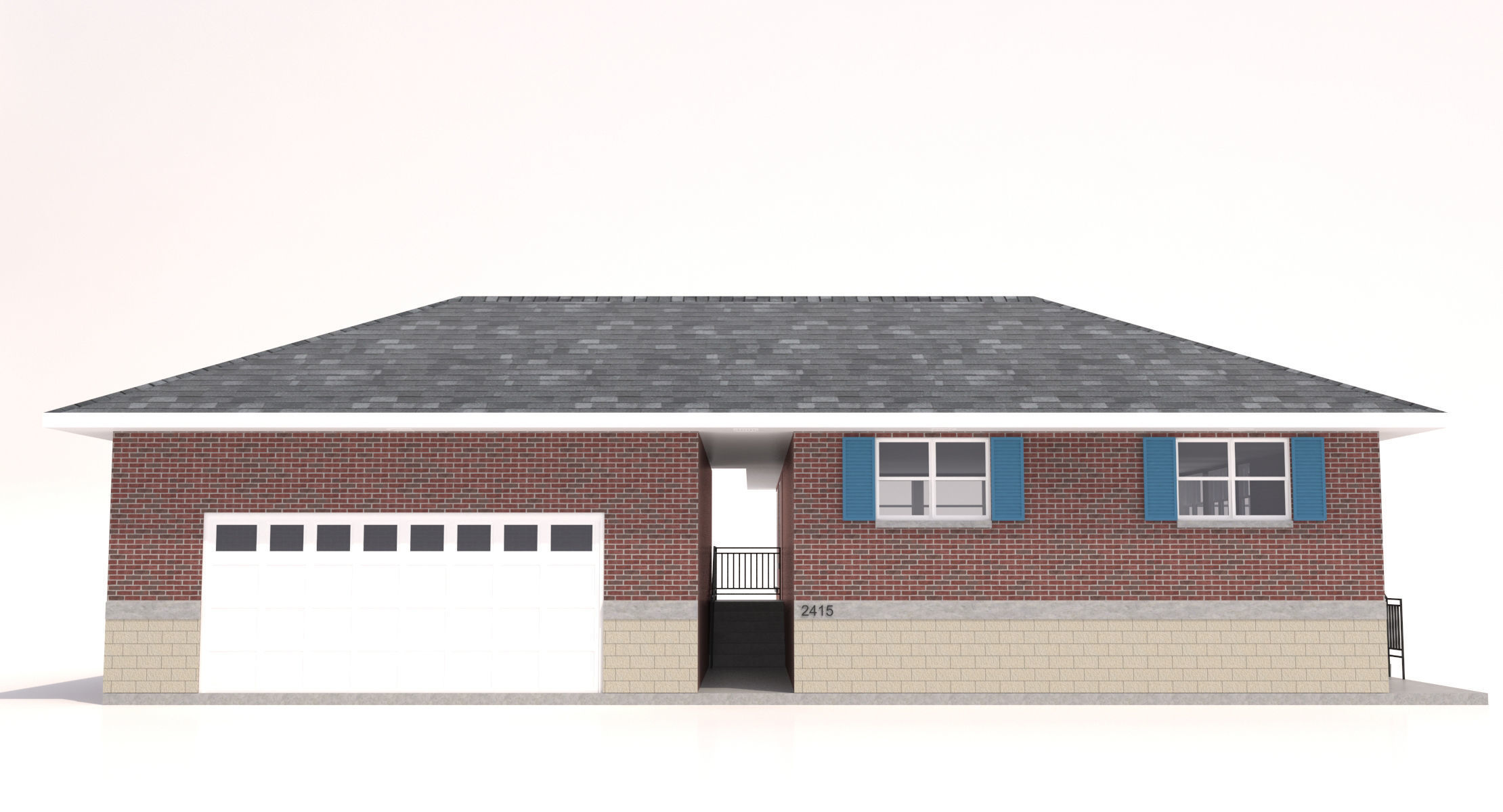 House-002- Low Poly 3D model_3