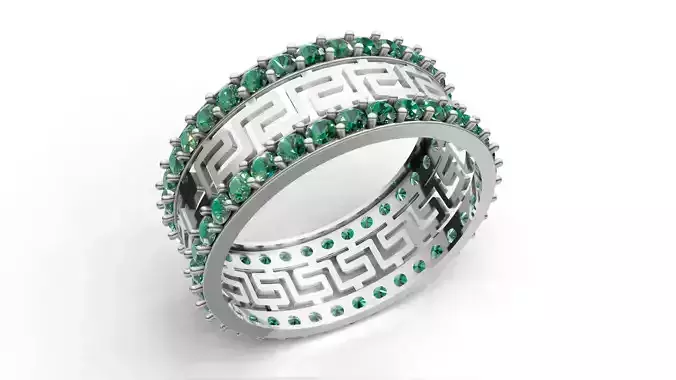 Eternity Ring 3D Model  Bold Statement Band  File for Printing