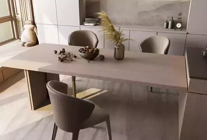 Contemporary Luxury Kitchen Interior - Photorealistic Archviz 3D model 3