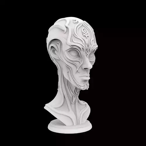 Alien Pilot Helmet 3D Print Model