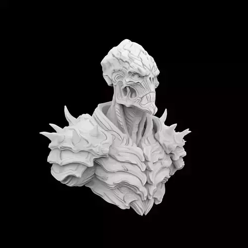 Alien Warrior Bust 3D Print Model