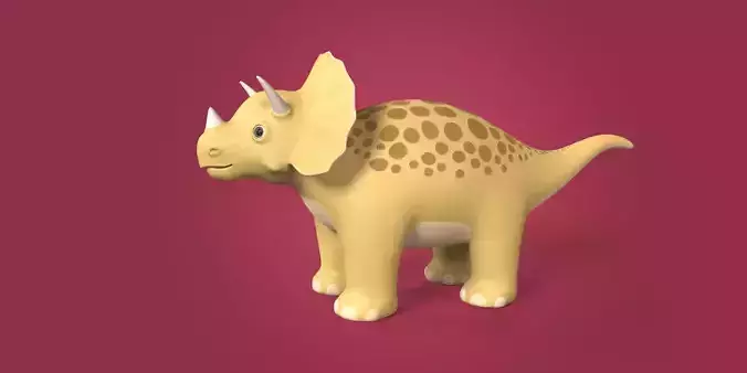 Cartoon Dinosaur Triceratops