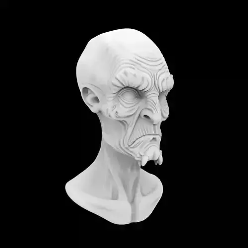 Ancient Alien Bust 3D Print Model