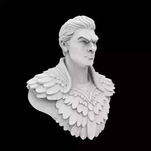 Angel Warrior Bust 3D Print Model