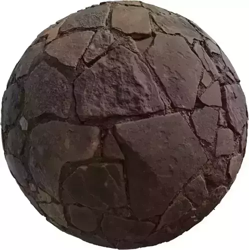 Medieval Flagstone Cobblestone with Dirt 