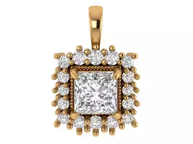 Princess Diamond Pendant