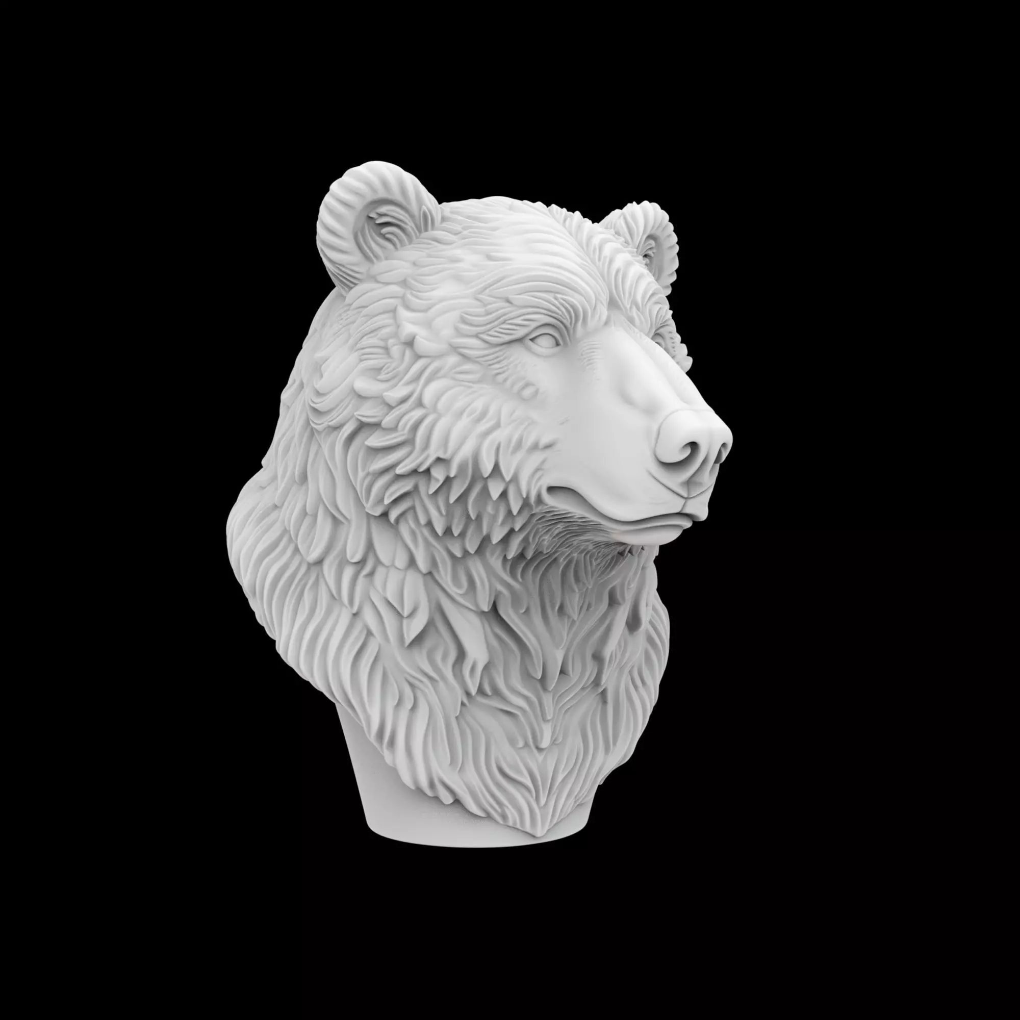 Bear Bust 3D Print Model 3D print model_0