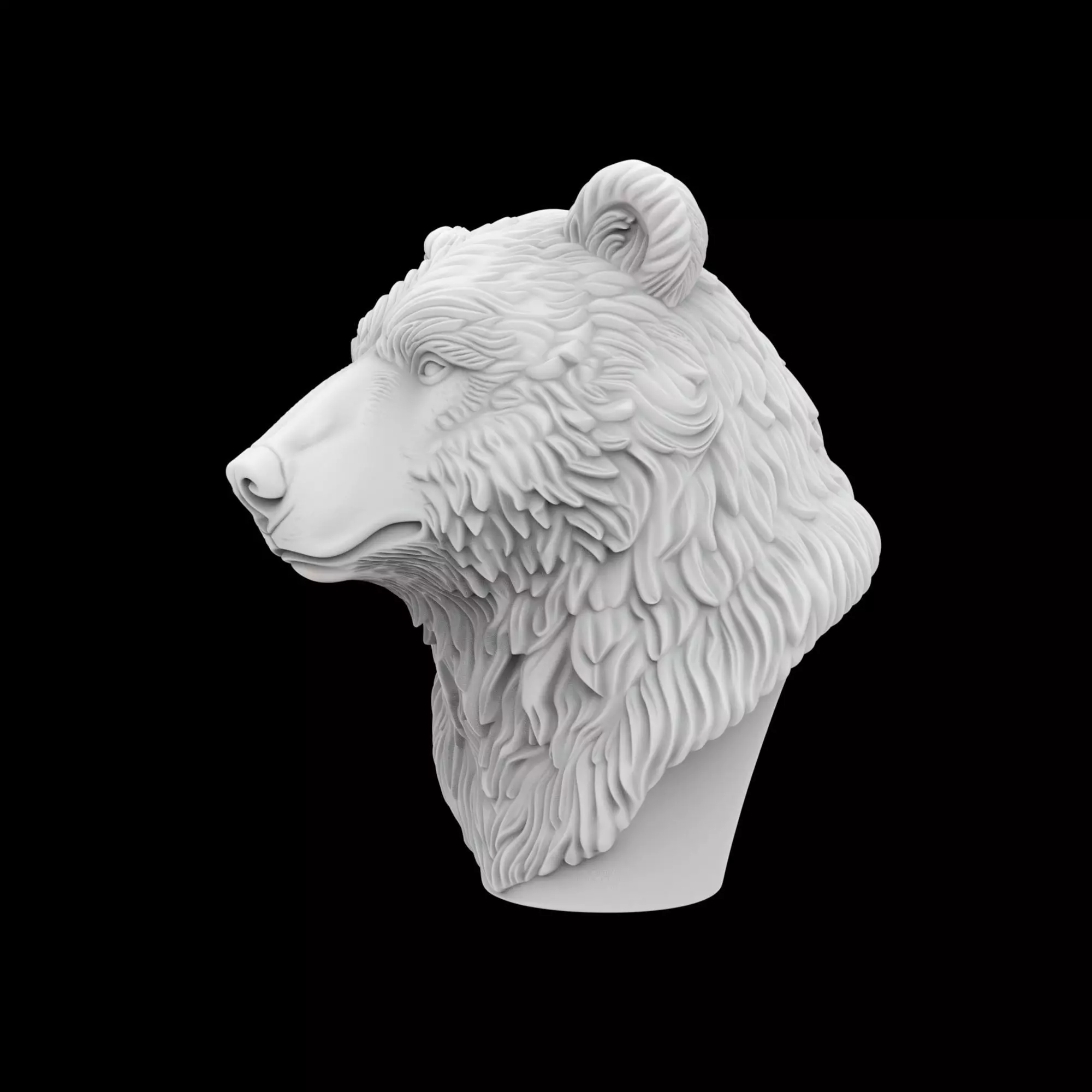 Bear Bust 3D Print Model 3D print model_1