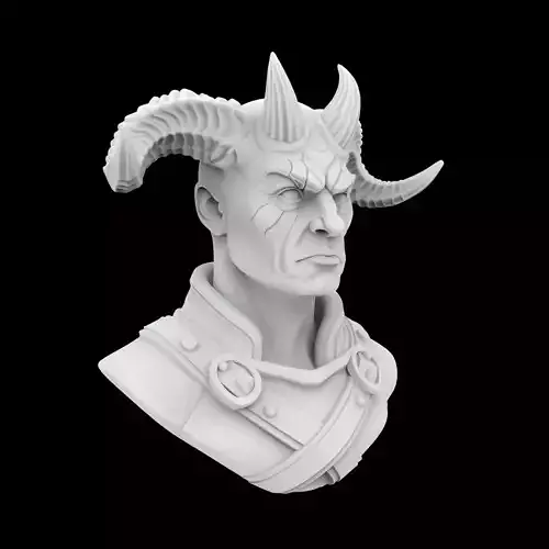Demon Hunter Bust 3D Print Model