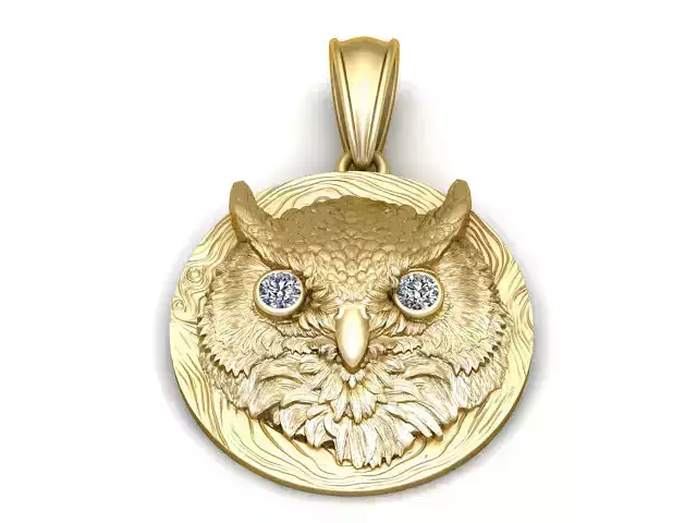 Owl Eye Pendant  3D Printable Model