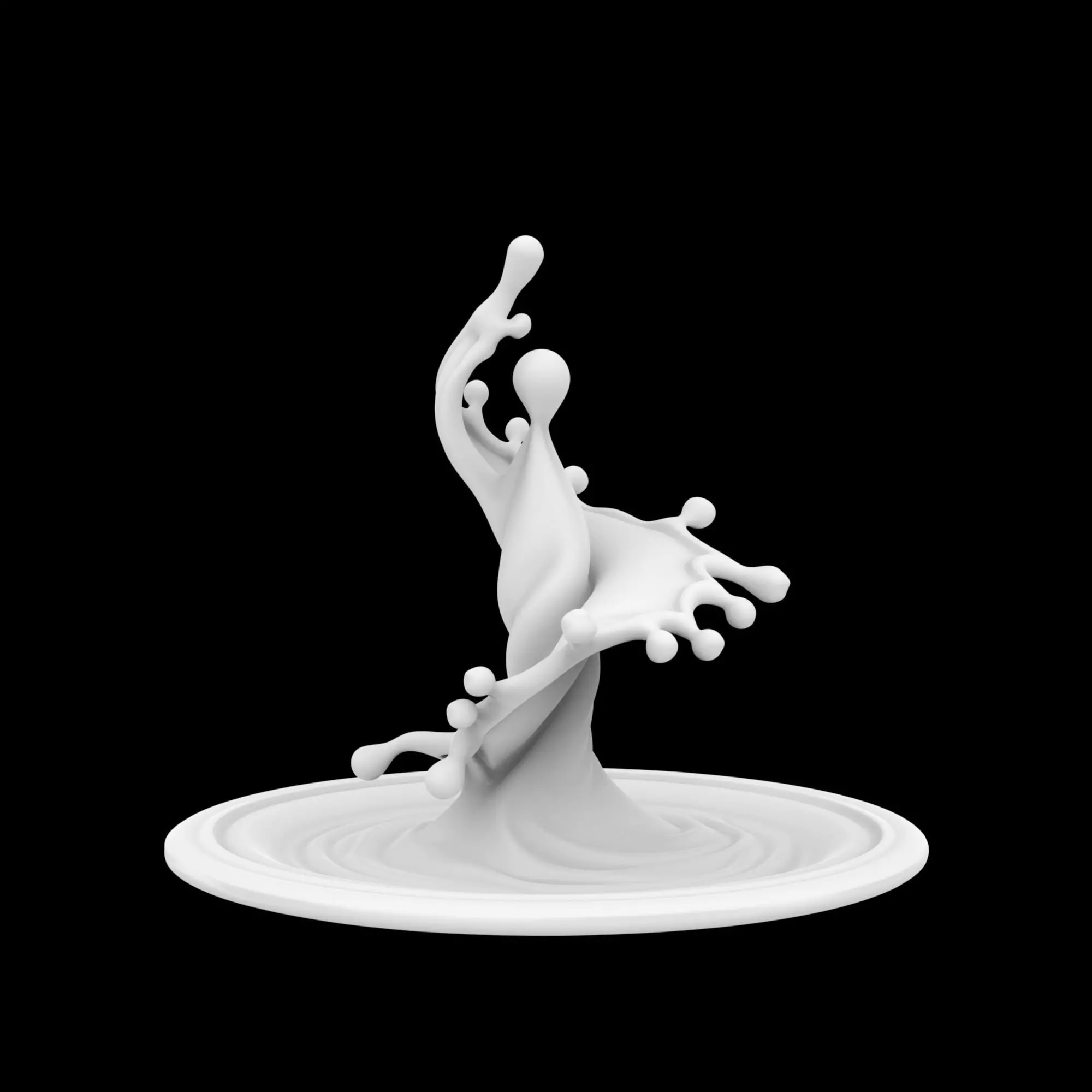 Fluid Drop Sculpture 3D Print Model 3D print model