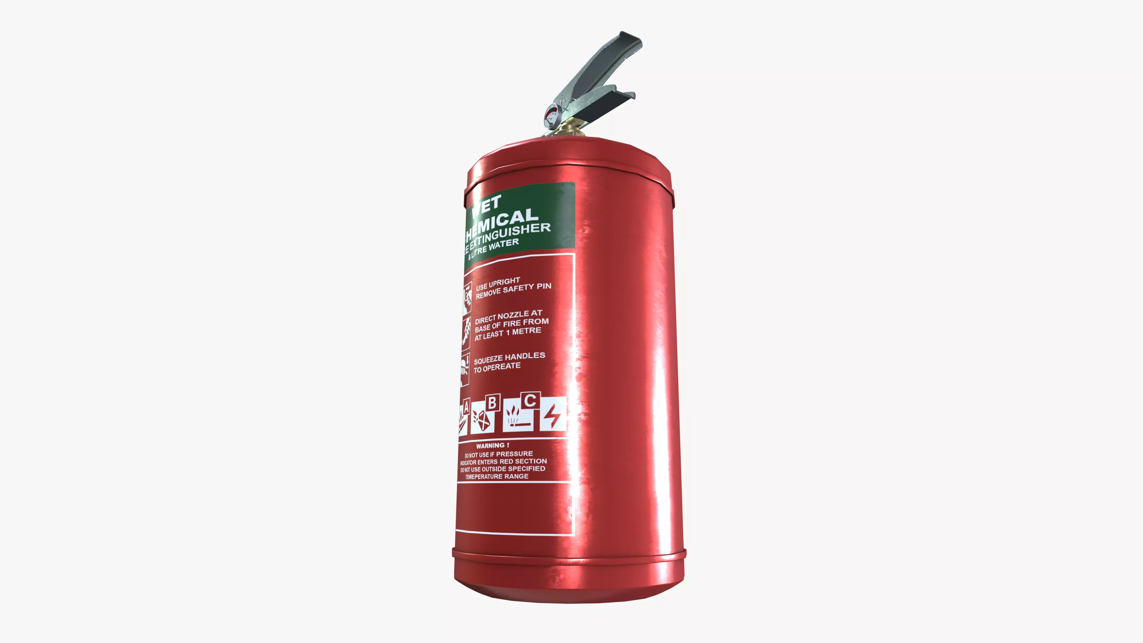 Wet Chemical Fire Extinguisher 3D model_6