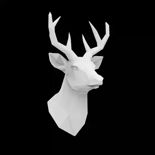 Geometric Deer Head 3D Print Model