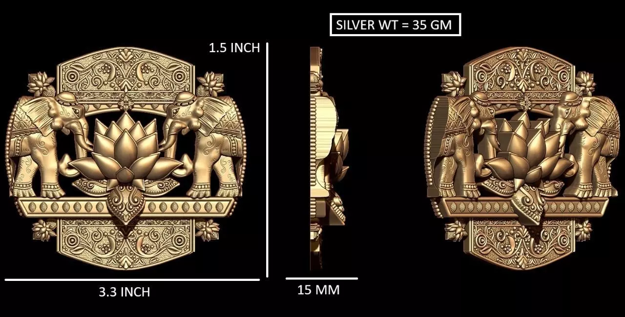 ELEPHANT BROCH DESING  3D print model_0