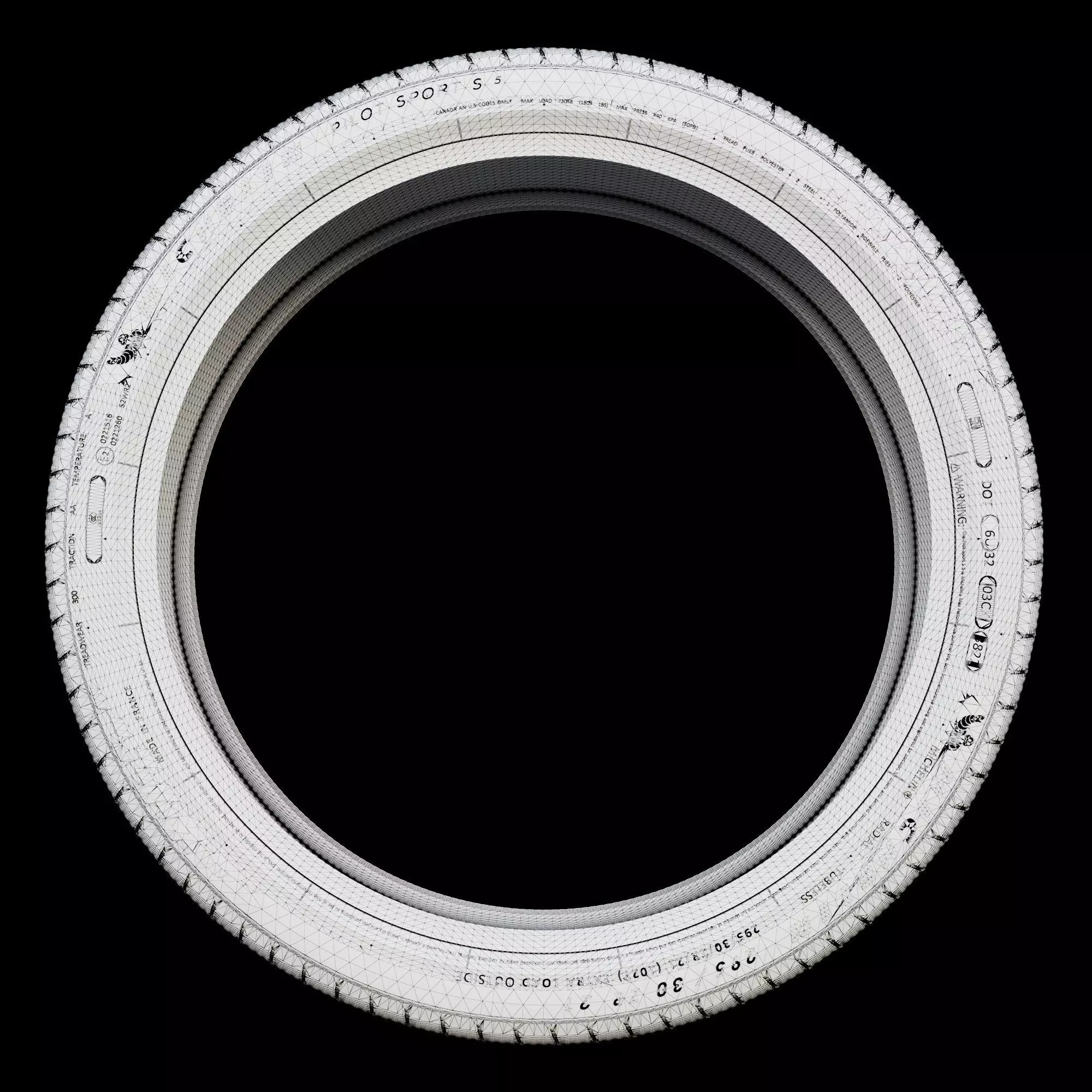Michelin Pilot Sport S 5 tires 3D model_8