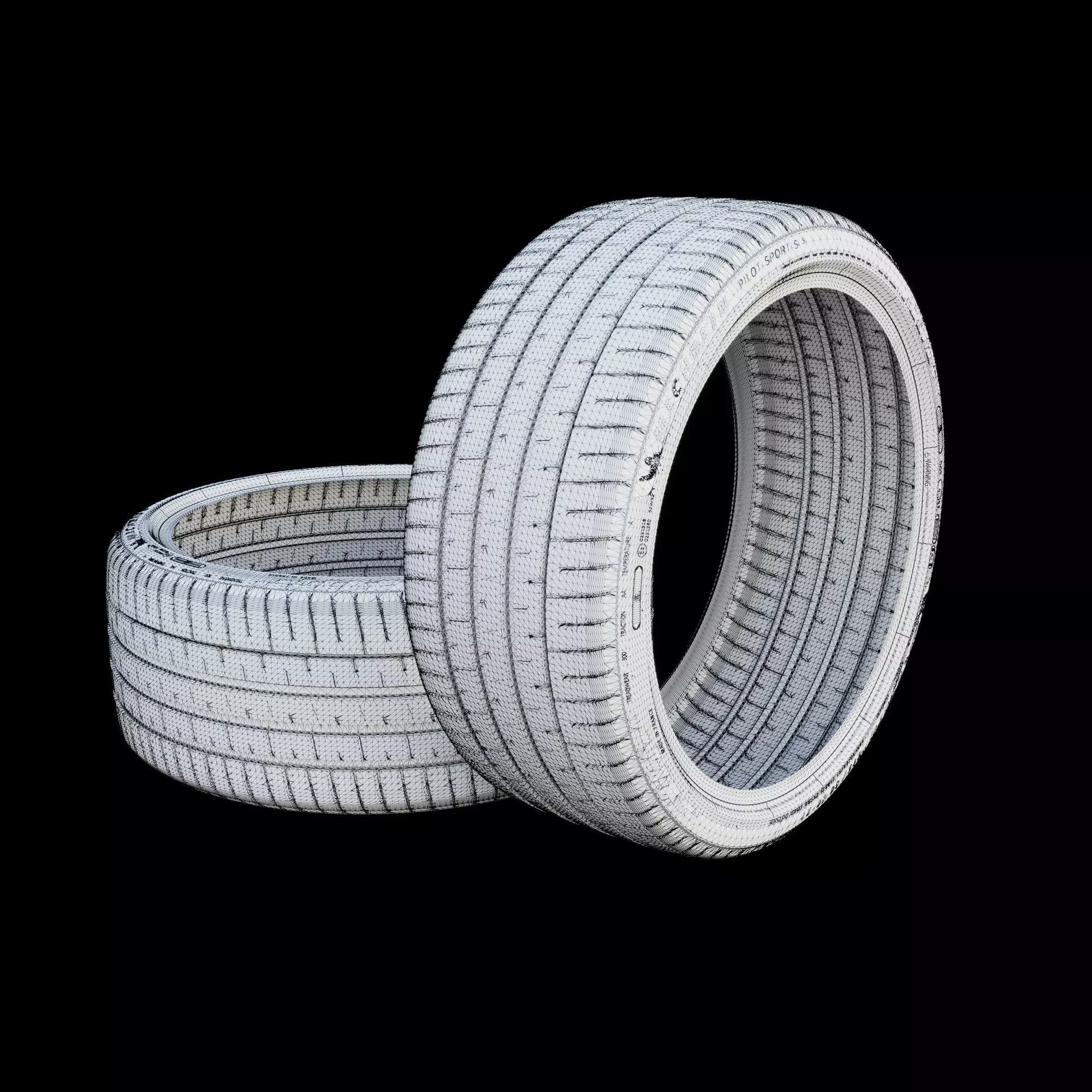 Michelin Pilot Sport S 5 tires 3D model_5