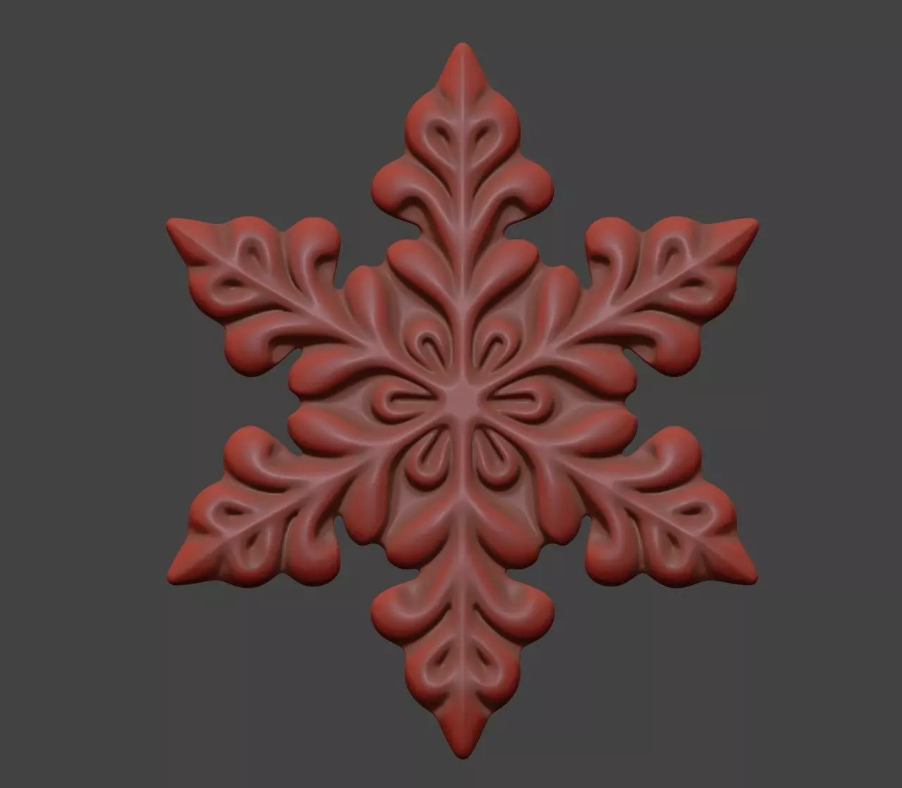 Snowflake 3D print model_2