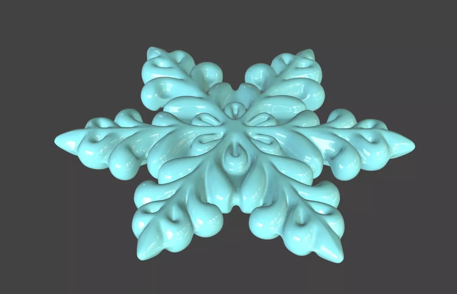 Snowflake 3D print model_1