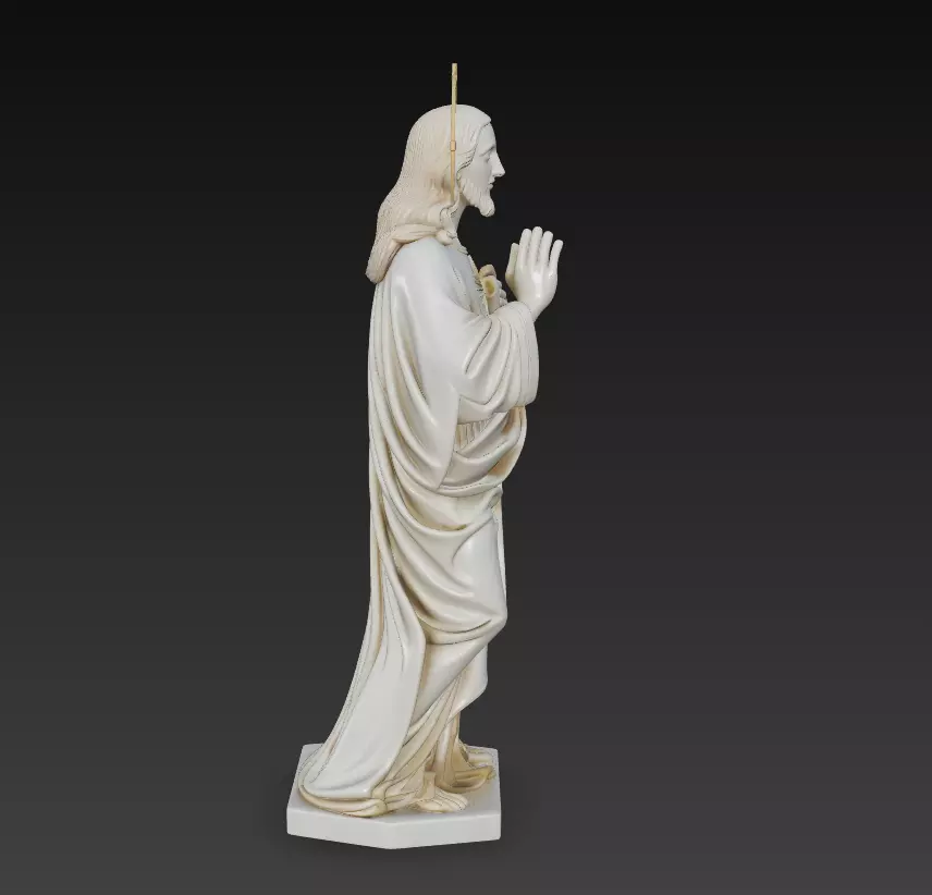 Standing Sacred Heart Jesus - Holy Blessing Statue 3D Model 3D print model_1