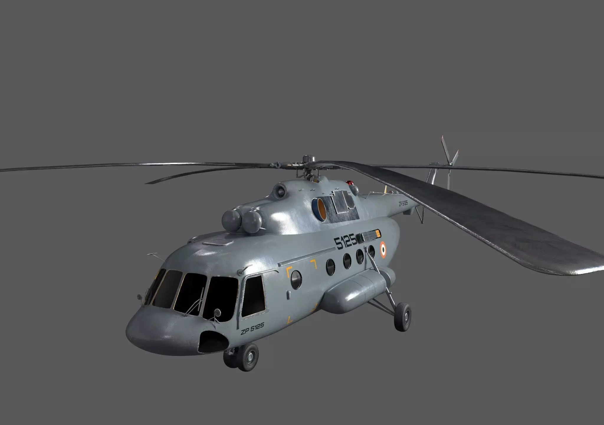 Aircraft K-31 Low-poly 3D model_3
