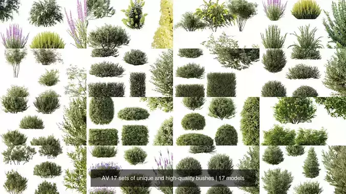 AV 17 sets of unique and high-quality bushes