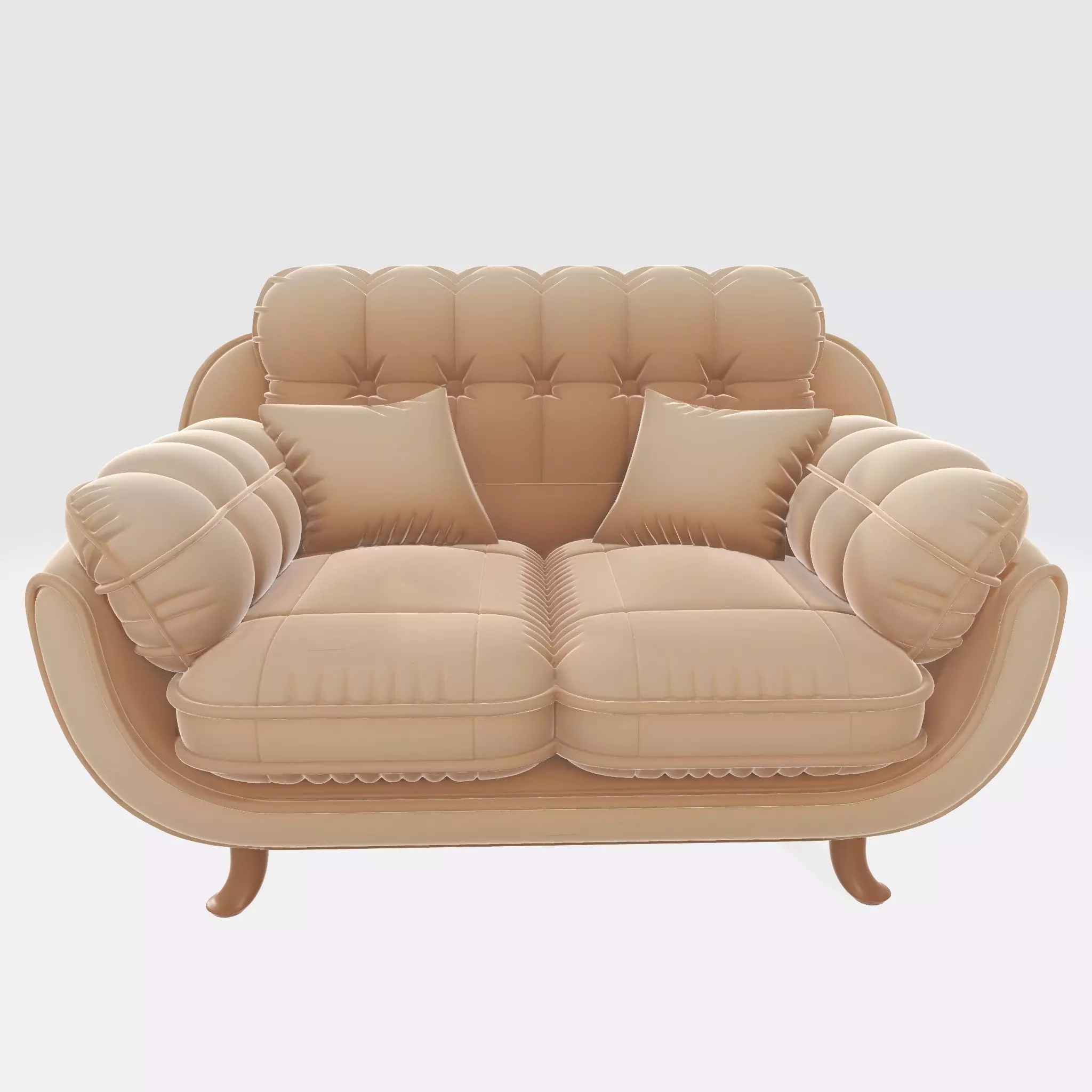 Sofa 8 Low-poly 3D model_0